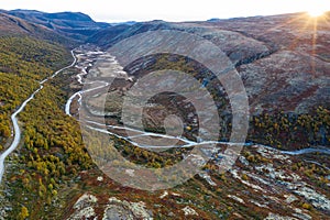 Aerial view in Norway