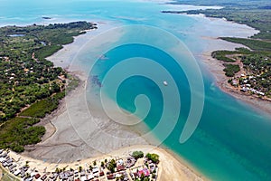 Aerial view of Nosy Faly island,The holy island,near Nosy be Madagascar