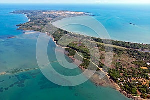 Aerial view of Nosy Faly island,The holy island,near Nosy be Madagascar