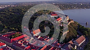 Aerial View of Novi Sad City and Danube River