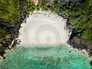 Vista aerea da Spiaggia isola, tailandia 