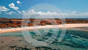 Aerial view of Nusa Dua Beach in Bali