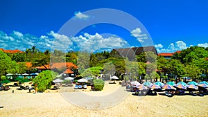 Aerial view of Nusa Dua Beach in Bali photo