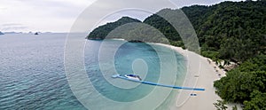 aerial view of nyaung oo phee island of myanmar southern andaman sea one of most popular summer traveling destination