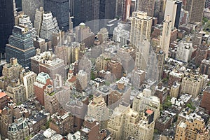 Aerial view of nyc center