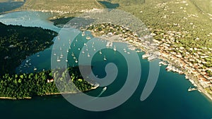 Aerial view of Nydri town. Lefkada Island, Greece photo