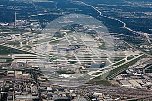 Aerial view of O'Hare Airport