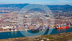 Aerial View of the Oakland Port