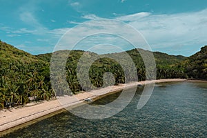 Aerial view of Ocam Ocam tropical beach