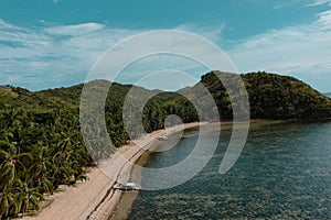 Aerial view of Ocam Ocam tropical beach