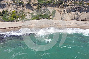 Aerial View of Ocean and California Coastline