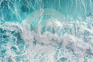 Aerial view of the ocean wave photo