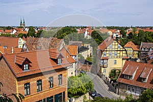 Aerial view od Quedlinburg Germany