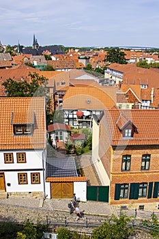 Aerial view od Quedlinburg Germany