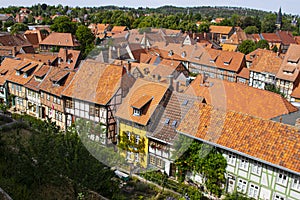 Aerial view od Quedlinburg Germany