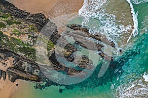Aerial view of Odeceixe in Portugal