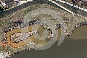 aerial view of the Odra river