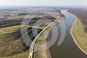 aerial view of the Odra river