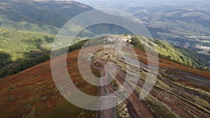 aerial view of off road car at the trail mountains attraction