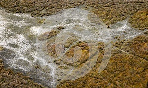 Aerial view of the Okavango Delta, Botswana