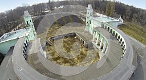 Aerial view of the old amphitheater at park in