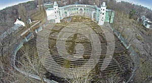 Aerial view of the old amphitheater at the photo