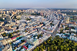 Aerial view of the old city of Kiev, Ukraine