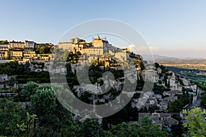 aerial view of old french town with beautiful traditional architecture