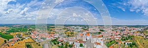 Aerial view of the old part of Portuguese town Estremoz