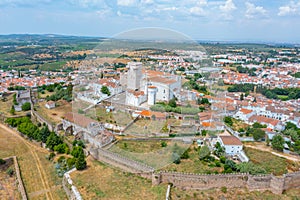 Aerial view of the old part of Portuguese town Estremoz