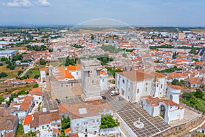 Aerial view of the old part of Portuguese town Estremoz