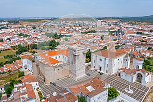 Aerial view of the old part of Portuguese town Estremoz