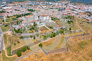 Aerial view of the old part of Portuguese town Estremoz