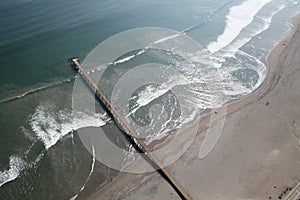 Aerial view of an old Pier