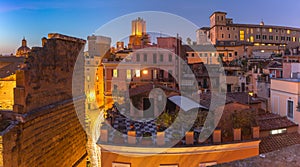 Aerial view of Old Town, Rome, Italy
