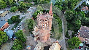 Aerial view of the old water tower of Landskrona