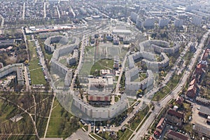 aerial view of the Olesnica city
