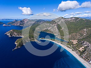 Aerial view of Oludeniz Beach, Fethiye, Turkey photo