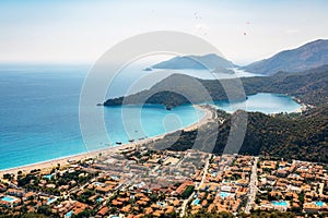 Aerial view of Oludeniz, Fethiye, Turkey