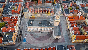 Aerial view of Opole, a city located in southern Poland on the Oder River and the historical capital of Upper Silesia