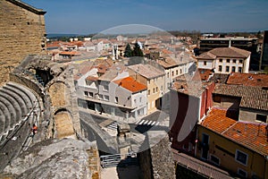 Aerial View of Orange town, France