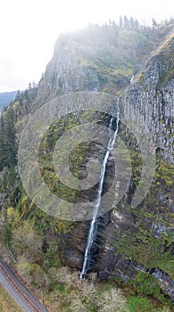 Aerial View of Oregon Waterfall