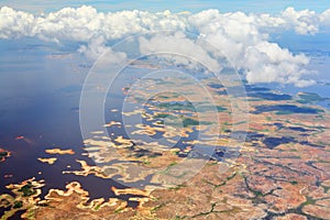 Aerial view on Orinoco river