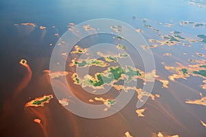 Aerial view on Orinoco river