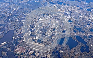 Aerial view of the Orlando International Airport