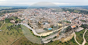 Aerial view of Oropesa in Toledo, Spain