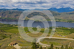 Aerial view of Osoyoos Wine Valley