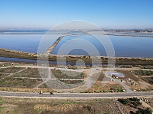 Aerial view of Otay River and San Diego Bay National Refuger from Imperial Beach, San Diego