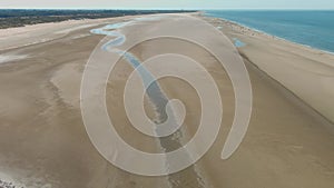 Aerial view of Ouddorp beach, Netherlands