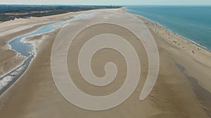 Aerial view of Ouddorp beach, Netherlands